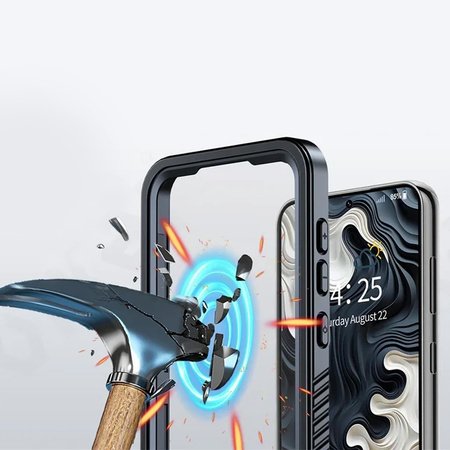 Etui wodoodporne IP68 360+ pasek pokrowiec futerał do Samsung Galaxy S23 FE, czarne