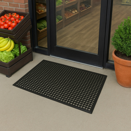 Perforated rubber floor mat 60x90cm - PRF6