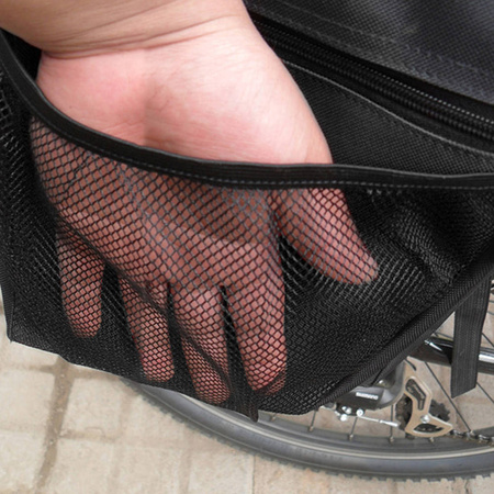 Wodoodporna torba rowerowa duża 8 kieszeni na bagażnik sakwa 18L, czarny
