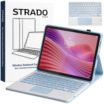 Puzdro s klávesnicou touch na Lenovo Tab 10.1 2025, modré - ochranné so stojanom