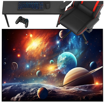 Dywan gamingowy 3D Kosmos 140x200 cm - nowoczesny wzór 3D do pokoju gracza