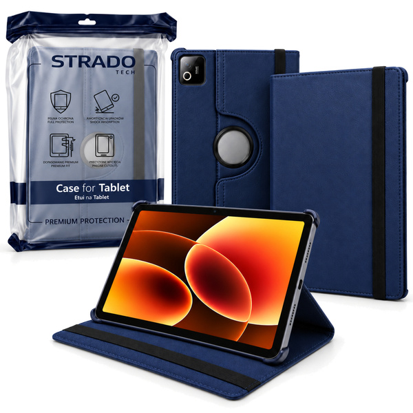 Etui obrotowe do Xiaomi Pad 7 / 7 PRO / Pad 8 / 8 PRO / Pad 9 z klapką - granatowe