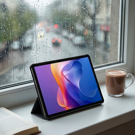 Puzdro Smart na Xiaomi Redmi Pad 2 11 2025 s klapkou, čierne - ochranné so stojanom