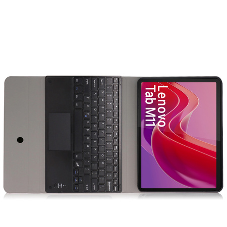 Puzdro s klávesnicou Bluetooth na Lenovo Tab M11, čierne - ochranné so stojanom, prístup k portom a tlačidlám