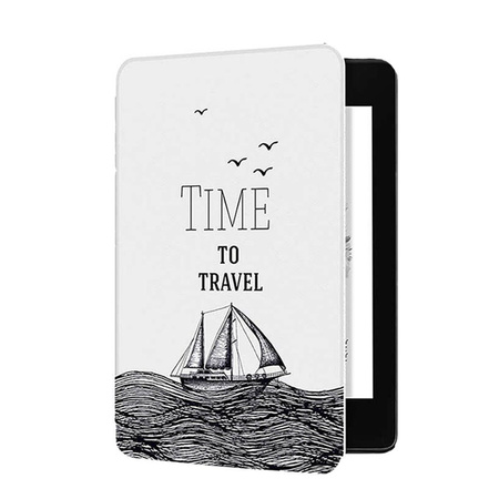 Puzdro grafické farebné na Kindle Paperwhite 4 Gen 10 2018 - ochranné so stojanom, prístup k portom a tlačidlám