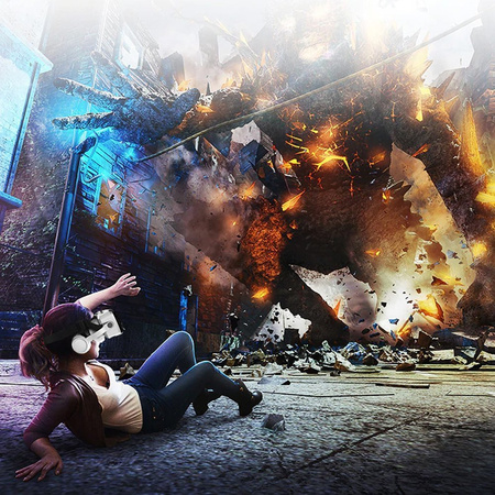 Okulary gogle VR 3D 360 Shinecon G04BS z słuchawkami do telefonu do 6.3"