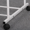 Double standing hanger on wheels for clothes - Costway W050 (White)