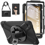 Puzdro Shockproof na Samsung Galaxy Tab A9 Plus 11 2023 X210 X215 X216, čierne - ochranné so stojanom