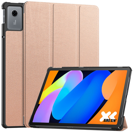 Puzdro Smart na Lenovo Idea Tab 11 2025 s klapkou, zlaté - ochranné so stojanom