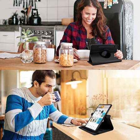 Etui Obrotowe 360 pokrowiec do Samsung Galaxy Tab S8 Plus X800 T730, czarne