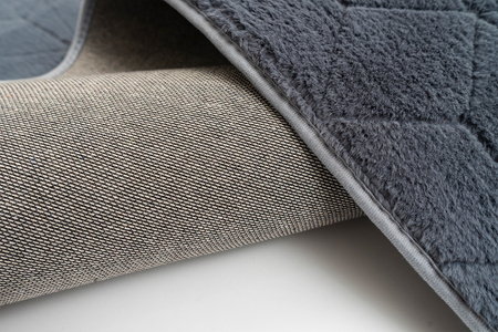 STRADO round Rabbit 3D plush soft like rabbit anti-slip carpet 140 Grey