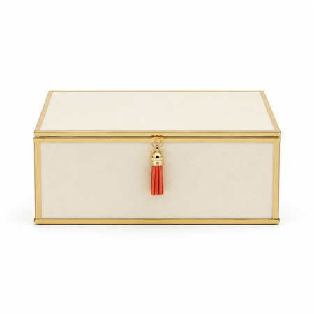 Szkatułka na biżuterię 18x13x7 cm 4ASS CLR Beige