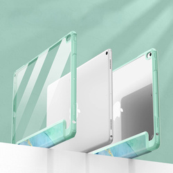 Etui Graficzne do Apple iPad 10.9 2022 Gen 10 / 11 2025 A16 Gen 11 z klapką, zielone - ochronne z podstawką