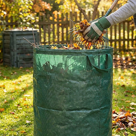 Worek kosz ogrodowy z uchwytami mocny na odpady liście trawę gałęzie 235L