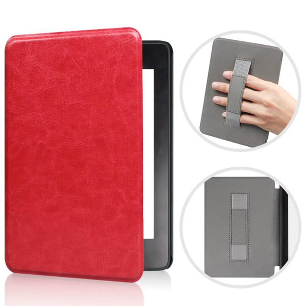 Leather Handle Kindle Paperwhite 6/ Colorsoft/ Signature Edition case - Red