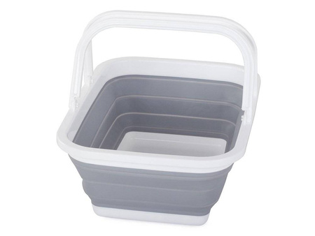 Folding silicone shopping basket with handles