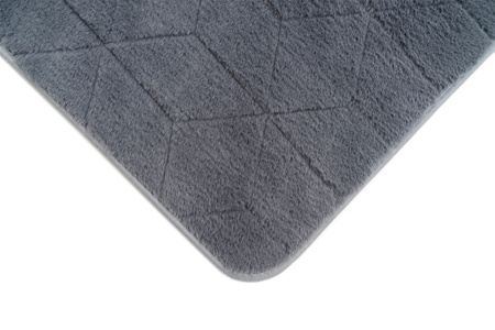 Dywan STRADO Rabbit 3D pluszowy miękki jak królik 80x150 Grey