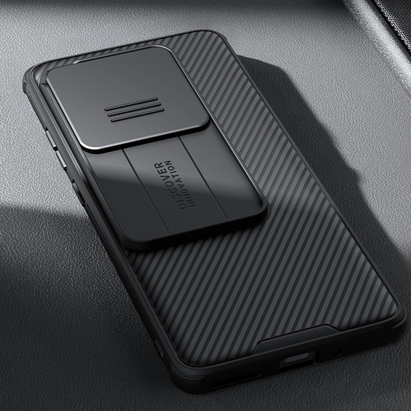 Etui Nillkin CamShield Pro do OnePlus 12R, niebieskie - ochronne z podstawką, dostęp do portów i przycisków