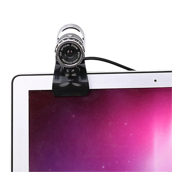 Kamera internetová mikrofón na lekcií práce video PC laptop A859 z držiakom, čierna