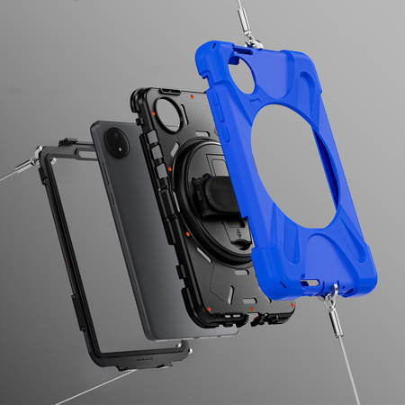 Etui pancerne Shockproof z uchwytem paskiem do Xiaomi Redmi Pad SE 8.7 2024, niebieskie