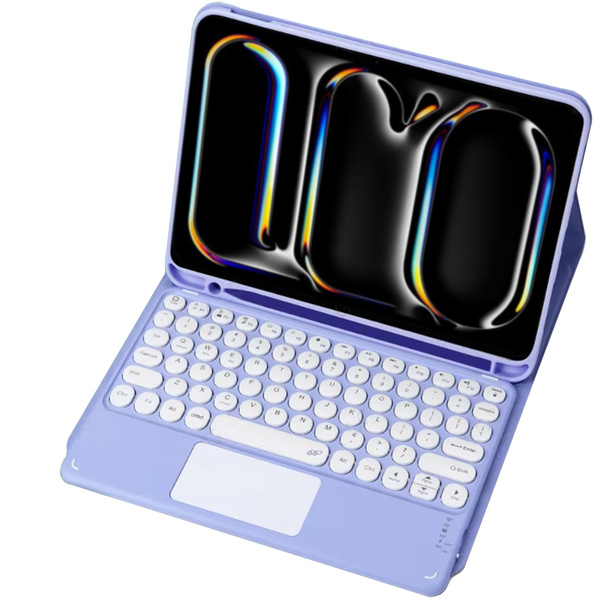Puzdro s klávesnicou na iPad Pro 11 Gen 5 M4 2024 / A2836 A2837 A300, fialové - ochranné