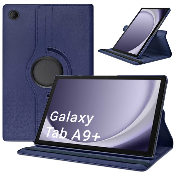 360 Rotating Case for Samsung Galaxy Tab A9 Plus 11 (Navy Blue)