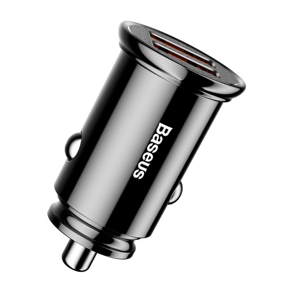 Baseus Circular inteligentná nabíjačka automobilová 2x USB QC3.0 Quick Charge 3.0 Scp Afc 30W