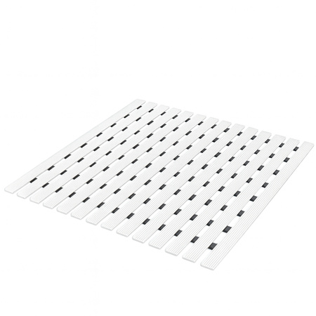 Mata łazienkowa antypoślizgowa pod prysznic brodzik do sauny basenu, biała