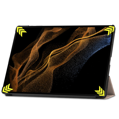 Puzdro Smart na Galaxy Tab S9 Ultra / S10 Ultra 14.6 X910 X916 X926, ružové zlato - ochranné so stojanom