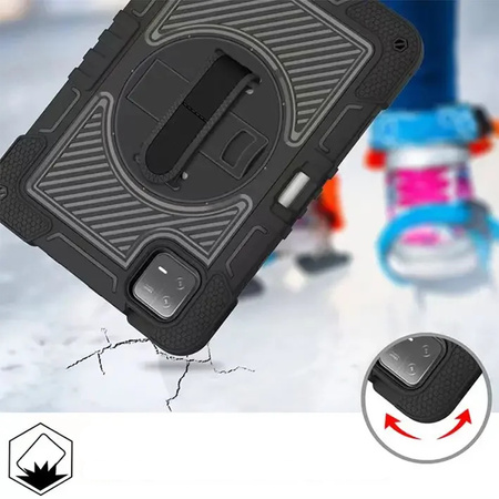 Puzdro Armor na Xiaomi Pad 7 Pad 7 Pro 11.2 pancierové / 7 Pro, čierne - ochranné so stojanom