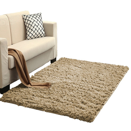 Shaggy Strado room carpet 200x200 CappuccinoCamel (Light brown)