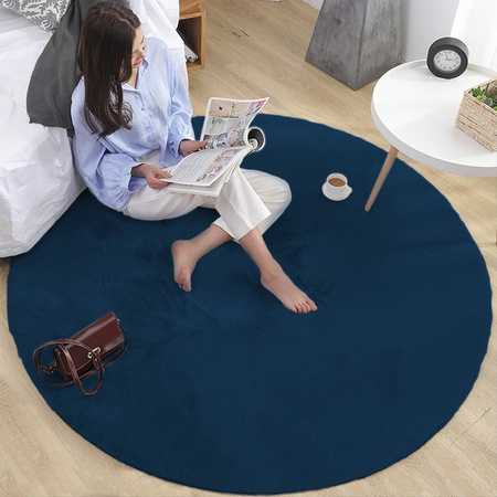 Rabbit Strado 110x110 RoyalNavy round rug (Blue)