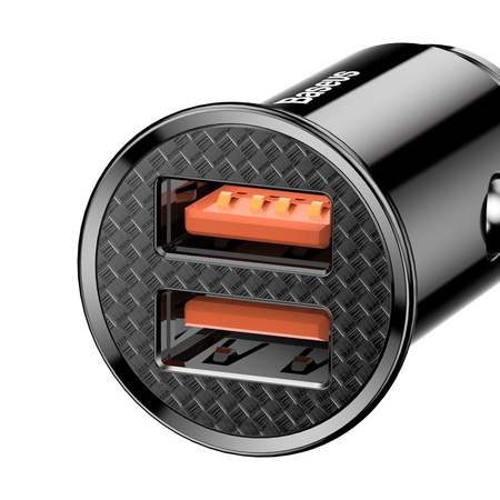 Baseus Circular inteligentná nabíjačka automobilová 2x USB QC3.0 Quick Charge 3.0 Scp Afc 30W