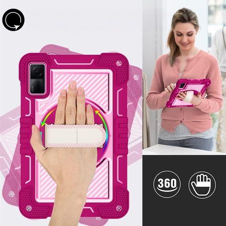 Puzdro pancierové s držiakom Shockproof na Xiaomi Redmi Pad SE 2023 11 / Redmi Pad SE 11, ružové zlato - ochranné