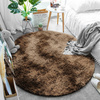Shaggy Ombre Strado 160x160 Round Carpet by OmbreCoffee (Brown)