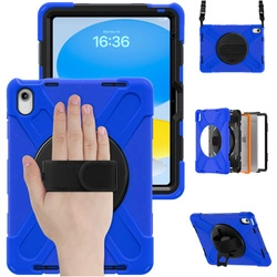 Etui Shockproof z uchwytem do Apple iPad 10.9 2022/11 A16 2025, niebieskie