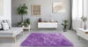 Shaggy Strado room carpet 200x200 PurpleFlower (Light purple)
