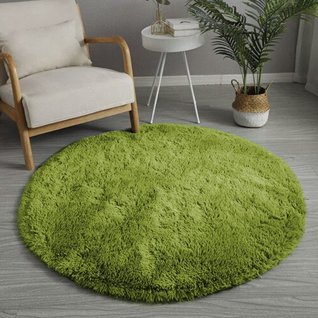 Shaggy Strado 120x120 round carpet GreenGrass (Green)