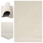 Dywan 120x170 do salonu pętelkowy duży japandi nowoczesny ciężki gruby POLO - Raining Grey (Szary)