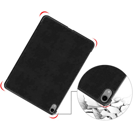 Puzdro Smart Case obal na iPad Air 11 Gen 6 2024 A2899 A2900, čierne - ochranné so stojanom