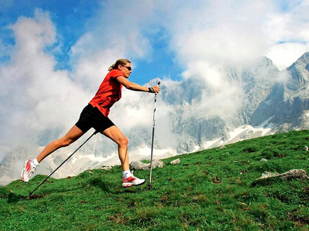 Kijek nordic walking trekingowe kij kije korkowa rączka 2 sztuki