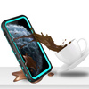 Etui wodoodporne 360 IP68 do iPhone 12 Mini, czarne - ochronne z podstawką, dostęp do portów i przycisków