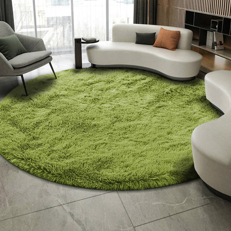 Shaggy Strado round carpet 300x300 GreenGrass (Green)