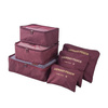 Travel clothes storage set laundry nets 6pcs. (Red)