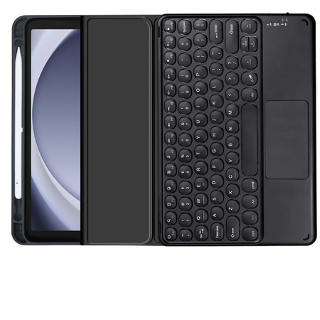 Etui z klawiaturą Bluetooth touchpad do Samsung Galaxy Tab A9 8.7 X110/X115, czarne