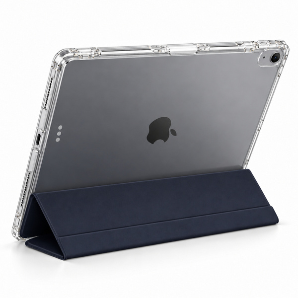 Etui Hard Crystal do Apple iPad Air 13 M4 M3 M2 2026/ 25/ 24 gen 8/ 7 z klapką - granatowe