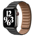 Pasek skórzany do Apple Watch 7 45mm - Black