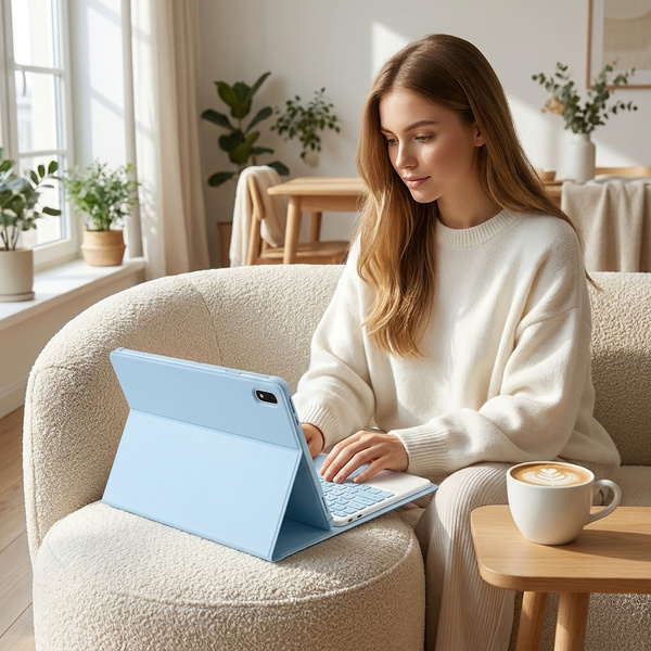 Puzdro farebné s klávesnicou na Samsung Galaxy Tab S9 FE 10.9 2023 / S10 FE 2025 - ochranné so stojanom
