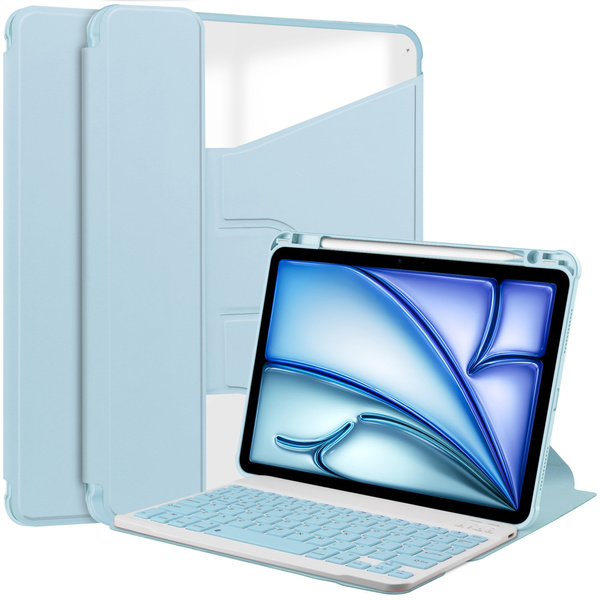 Etui klawiatura 360 iPad Air 13 2025/2024 - niebieskie