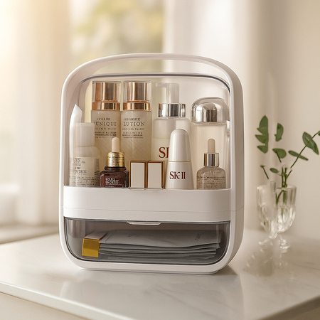 Compact casket organizer NELA for jewelry and cosmetics practical container with compartments